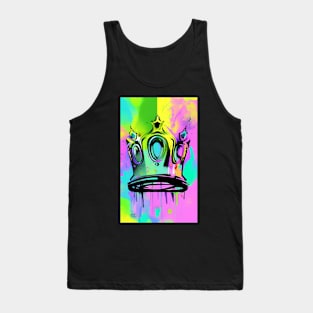 Pink Yellow Green Blue Crown Tank Top